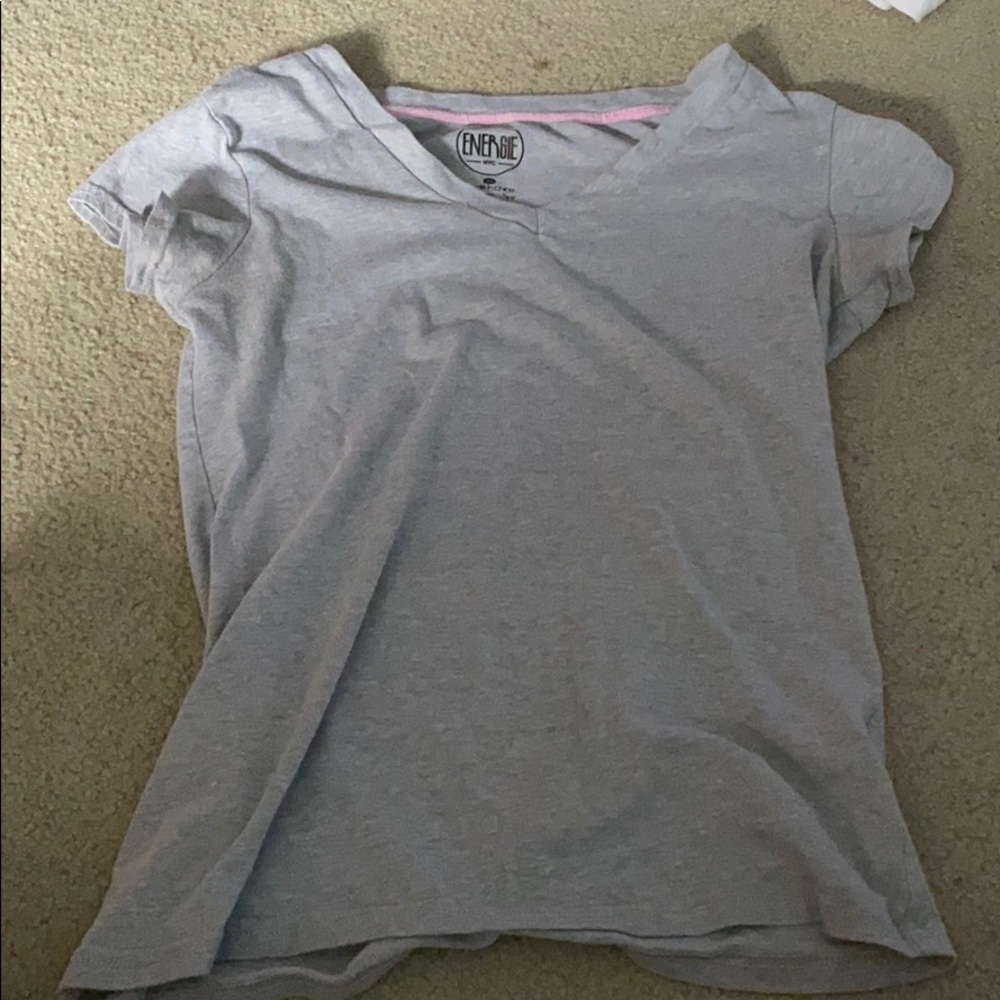 gray v neck t shirt